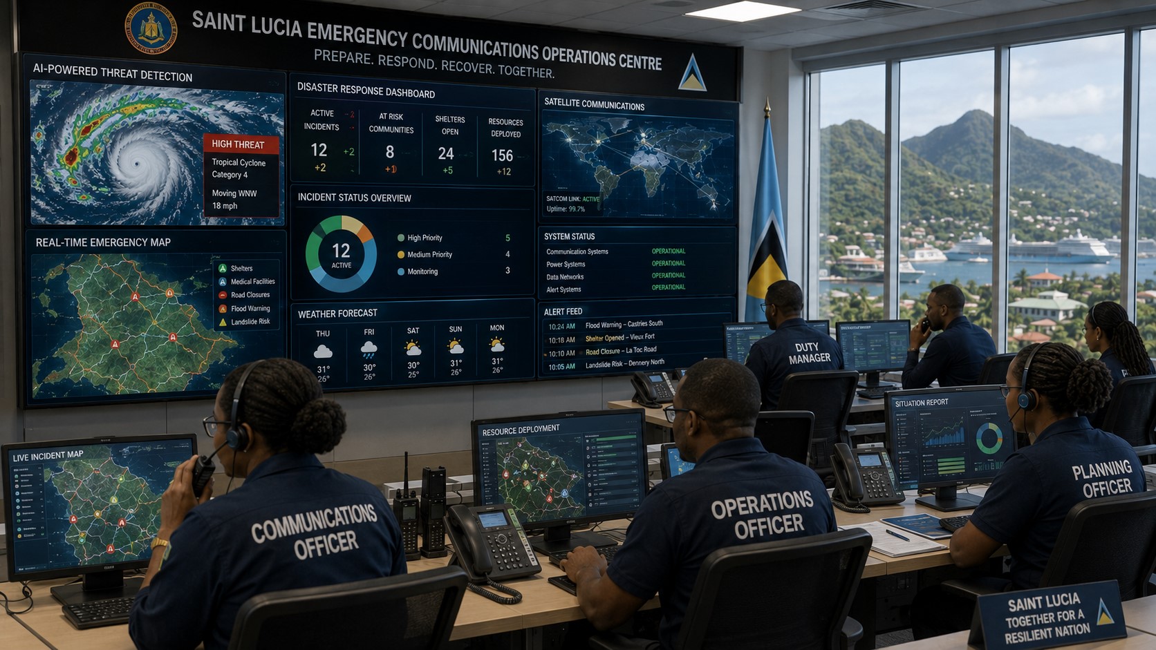 BREAKING: Saint Lucia Launches National Smart Emergency Communications Network