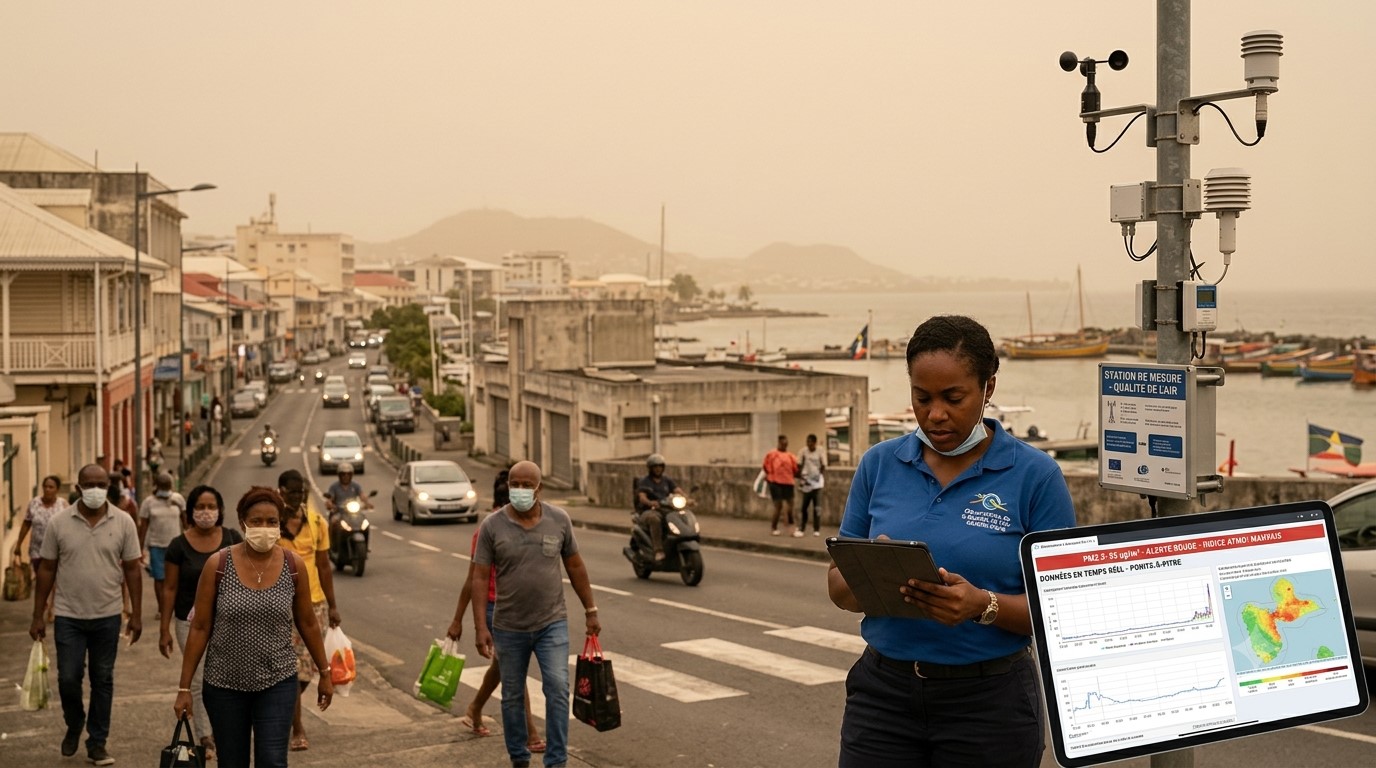 BREAKING: Guadeloupe Under Orange Air-Quality Alert as Saharan Dust Returns