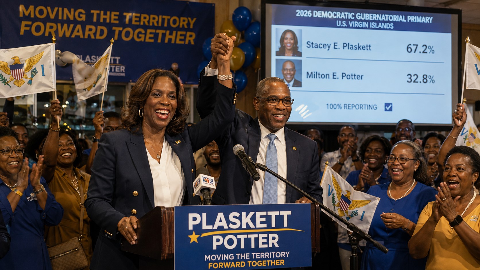 US Virgin Islands Politics: Plaskett and Potter Win Democratic Primary