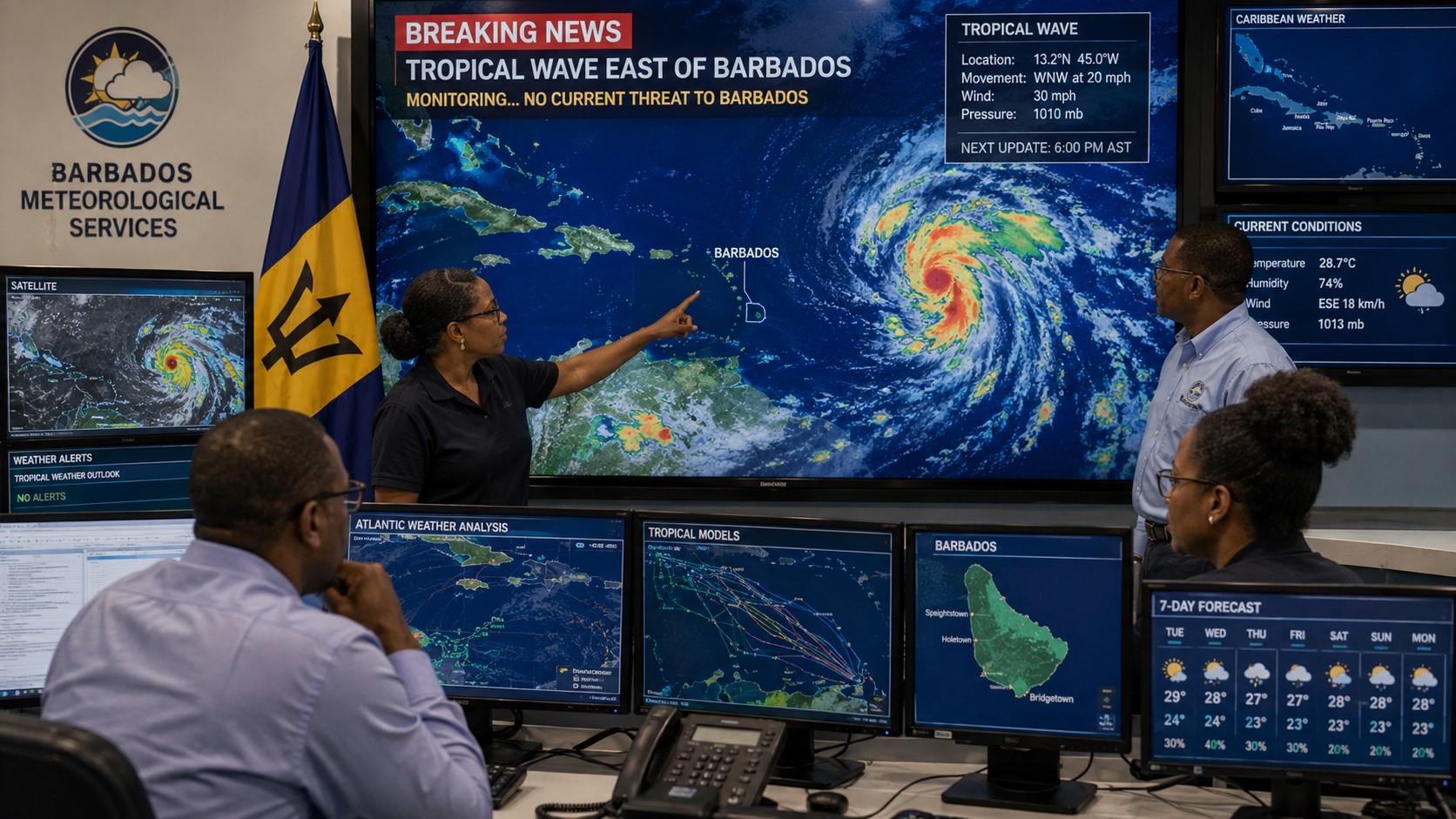 BREAKING: Barbados Monitors Tropical Wave as Stormy Weather Threat Grows