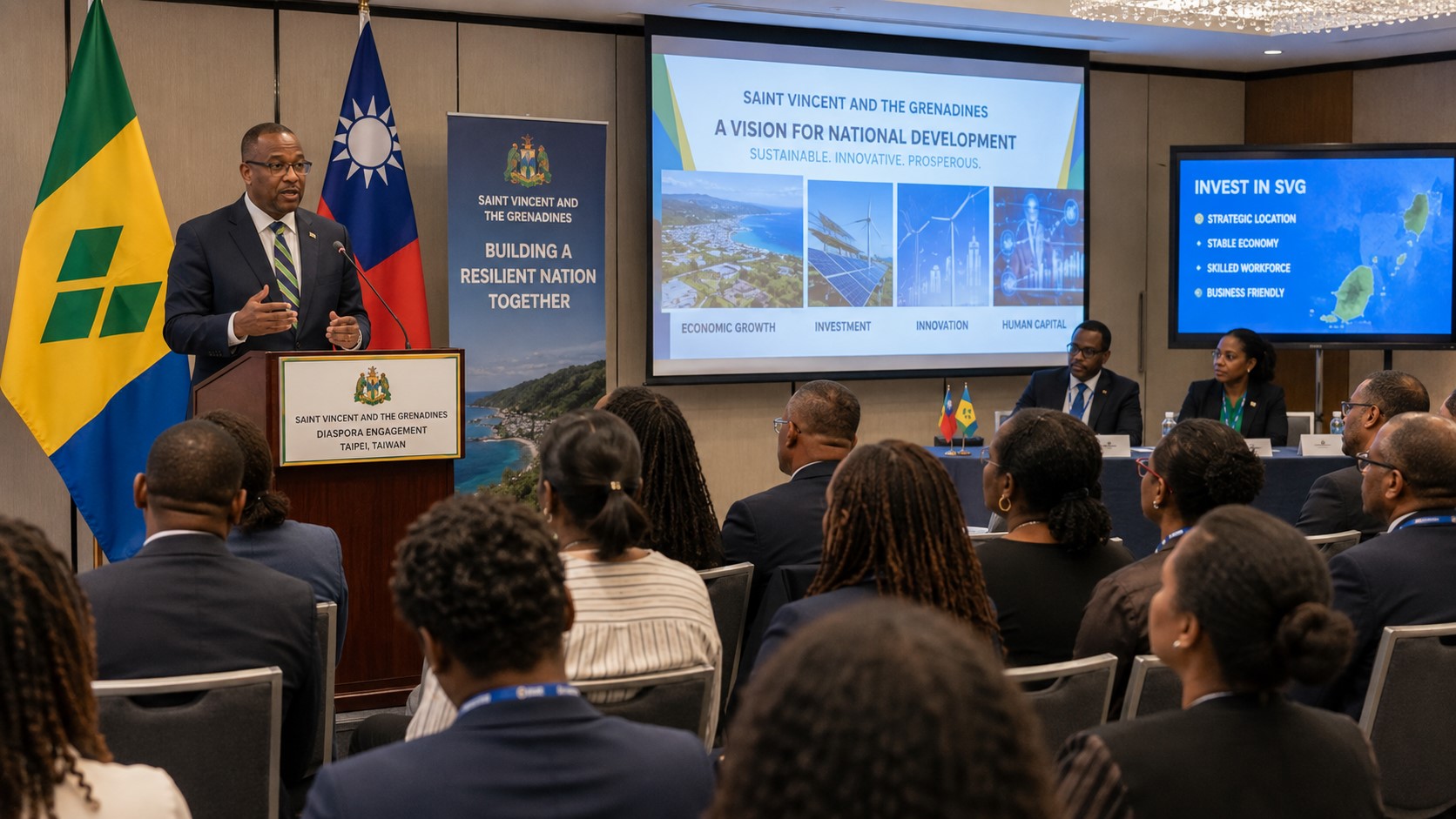 PM Friday Calls on Vincentians in Taiwan to Help Drive SVG’s National Development