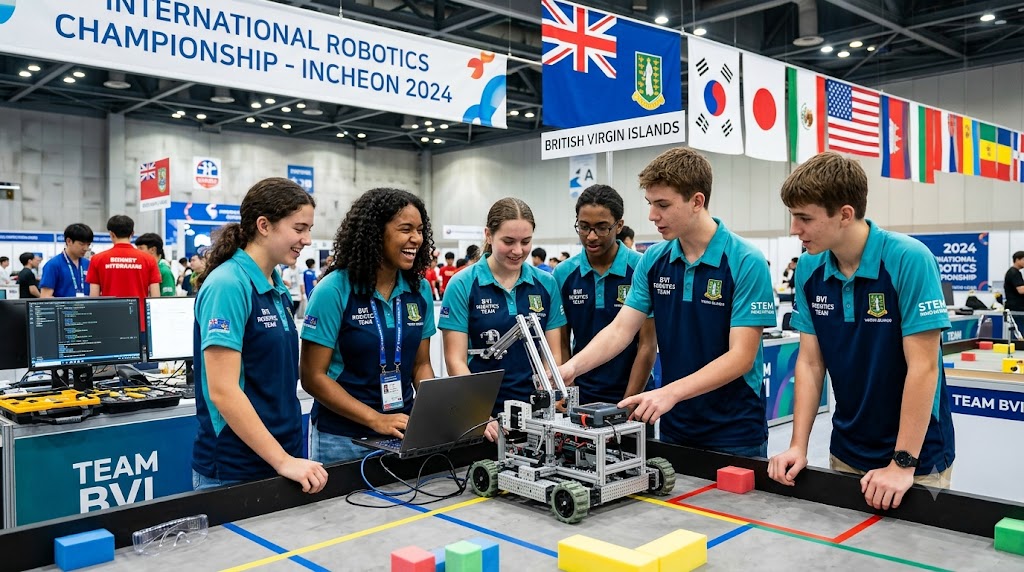 BVI Young Innovators Take Robotics Skills to Global Stage in South Korea
