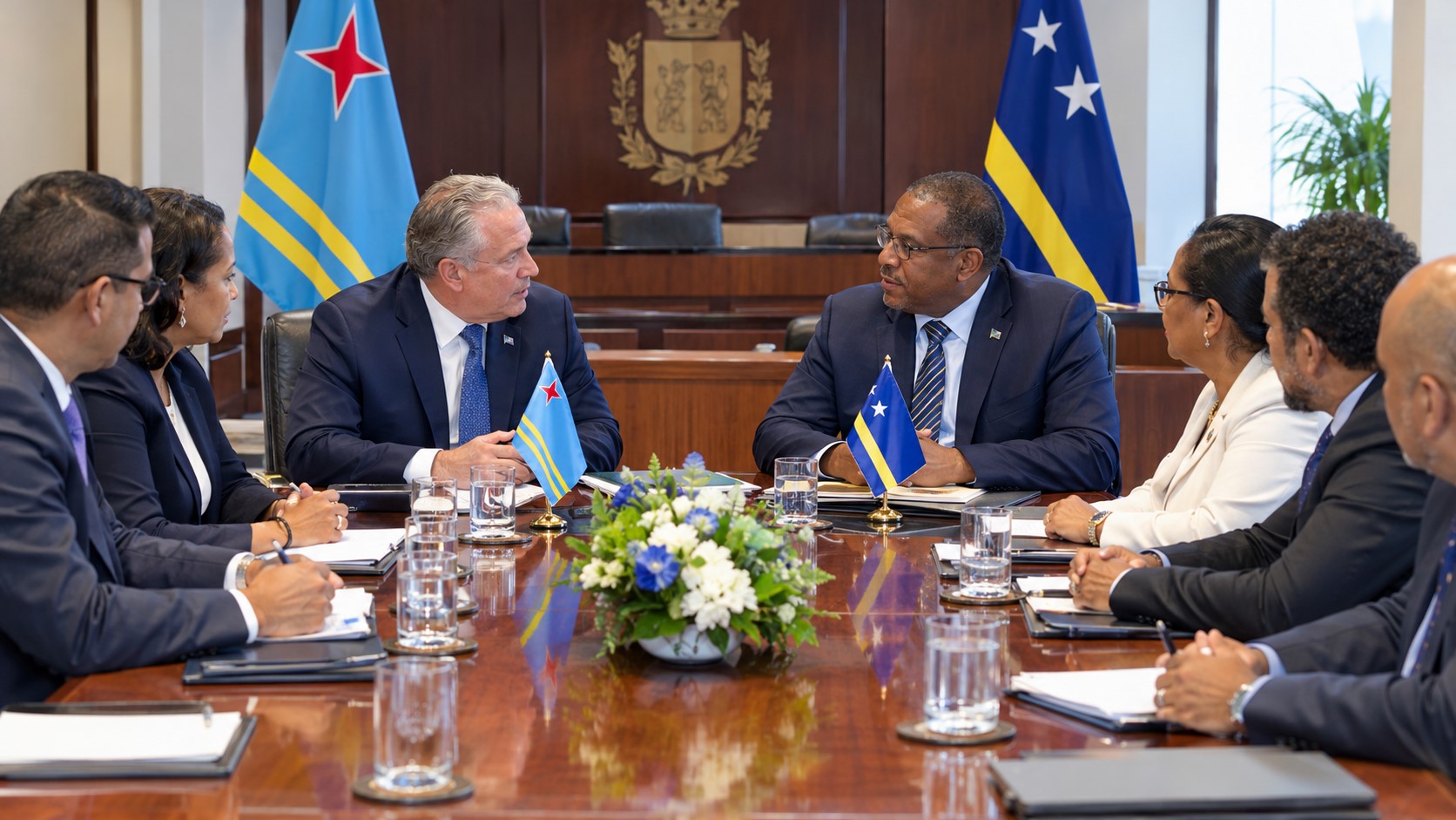 Mike Eman Meets Curaçao Leaders as Aruba Pushes for Stronger Regional Cooperation