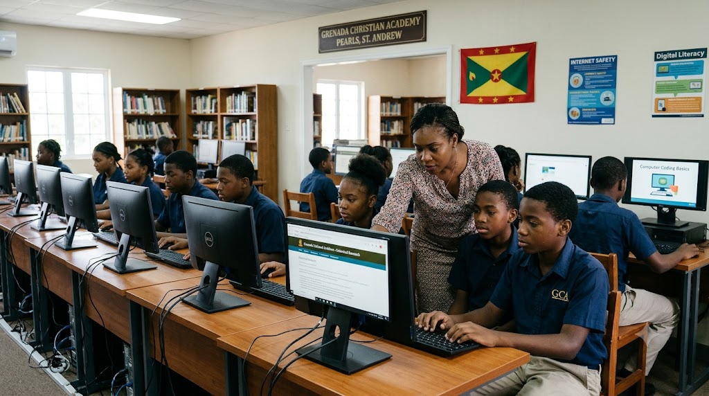 Grenada School Receives 13 Computers to Expand Student Access to Digital Learning