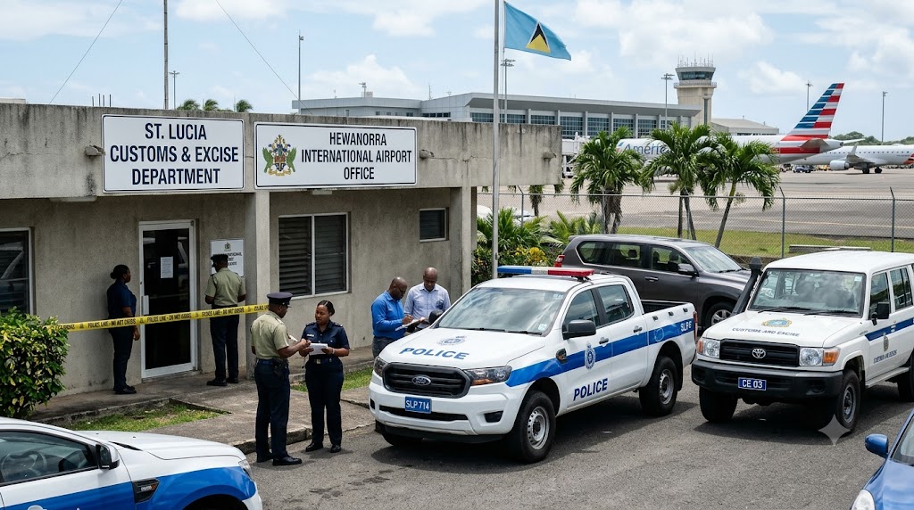 More Than 10 Questioned as Police Investigate Burglary at Hewanorra Airport Customs Office