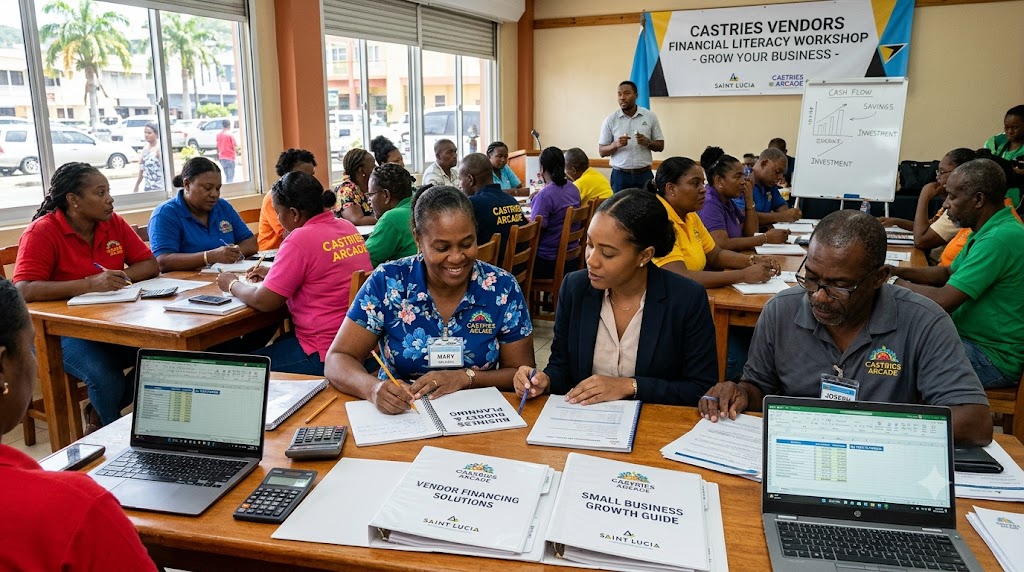Castries Arcade Vendors Get Business Training to Boost Earnings Ahead of Tourism Season