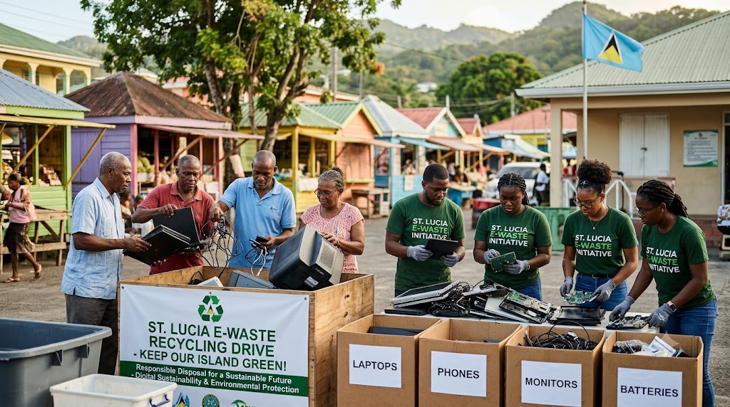 Saint Lucia Residents Recycle 475 Pounds of Electronic Waste in Community Drive